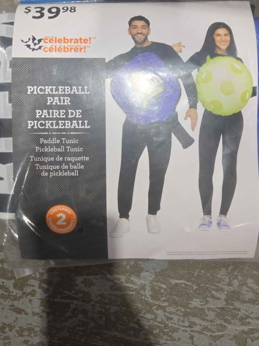 Pickleball Pair Costume - Blue & Lime Pickleball Tunics (2-Pack)